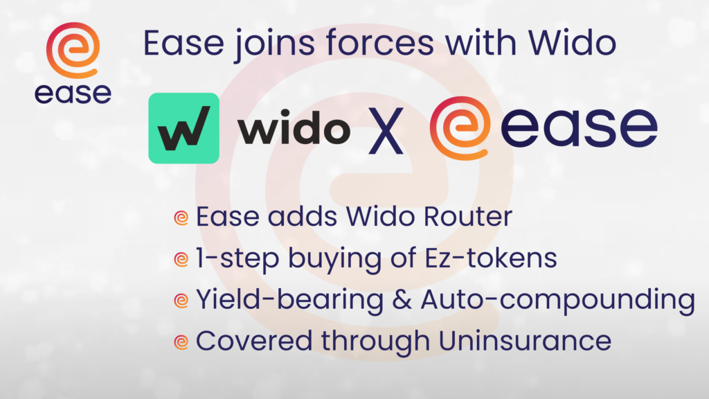 Ease DeFi and Wido labs join forces to make DeFi Easy and safe header image.